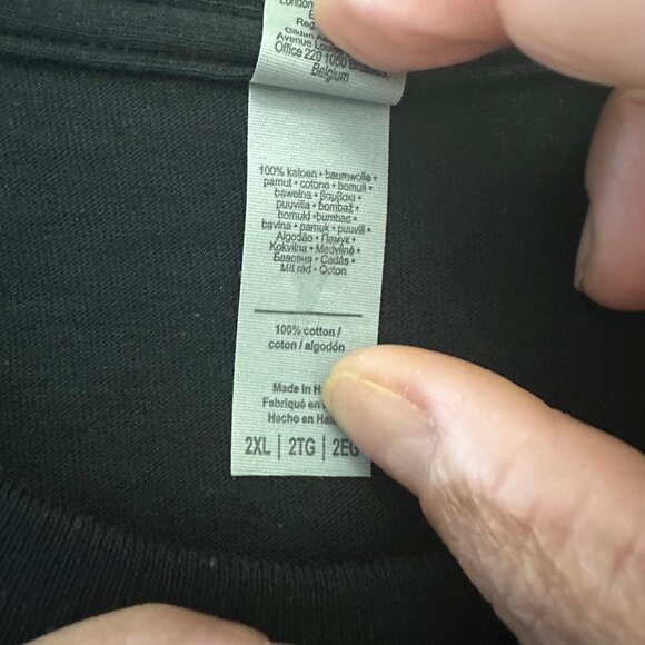 Walked In With God T-Shirt 2XL Gildan Heavy Cotton Black & Orange Religious Stat - Picture 5 of 6